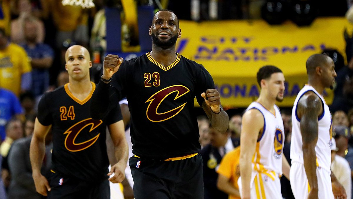 LeBron James leads Cavaliers to stunning Game 7 win to give Cleveland first NBA title thr.cm/gkpruZ