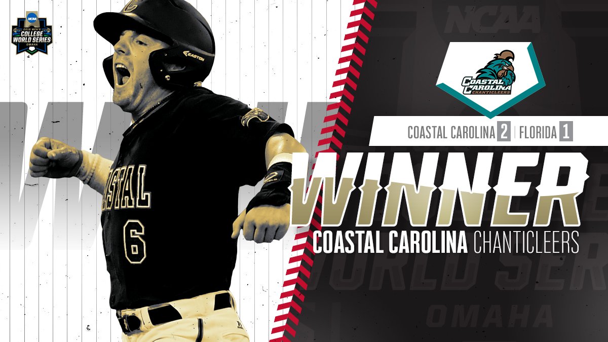 THE TEAL IS REAL!

Coastal Carolina picks up a 2-1 W over Florida in the Chanticleers first-ever #CWS appearance!