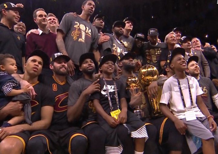 espn's tweet photo. In NBA history, 33 teams have fallen behind 3-1 in the #NBAFinals.

Only one is a champion. https://t.co/FS3BzTr2Fv