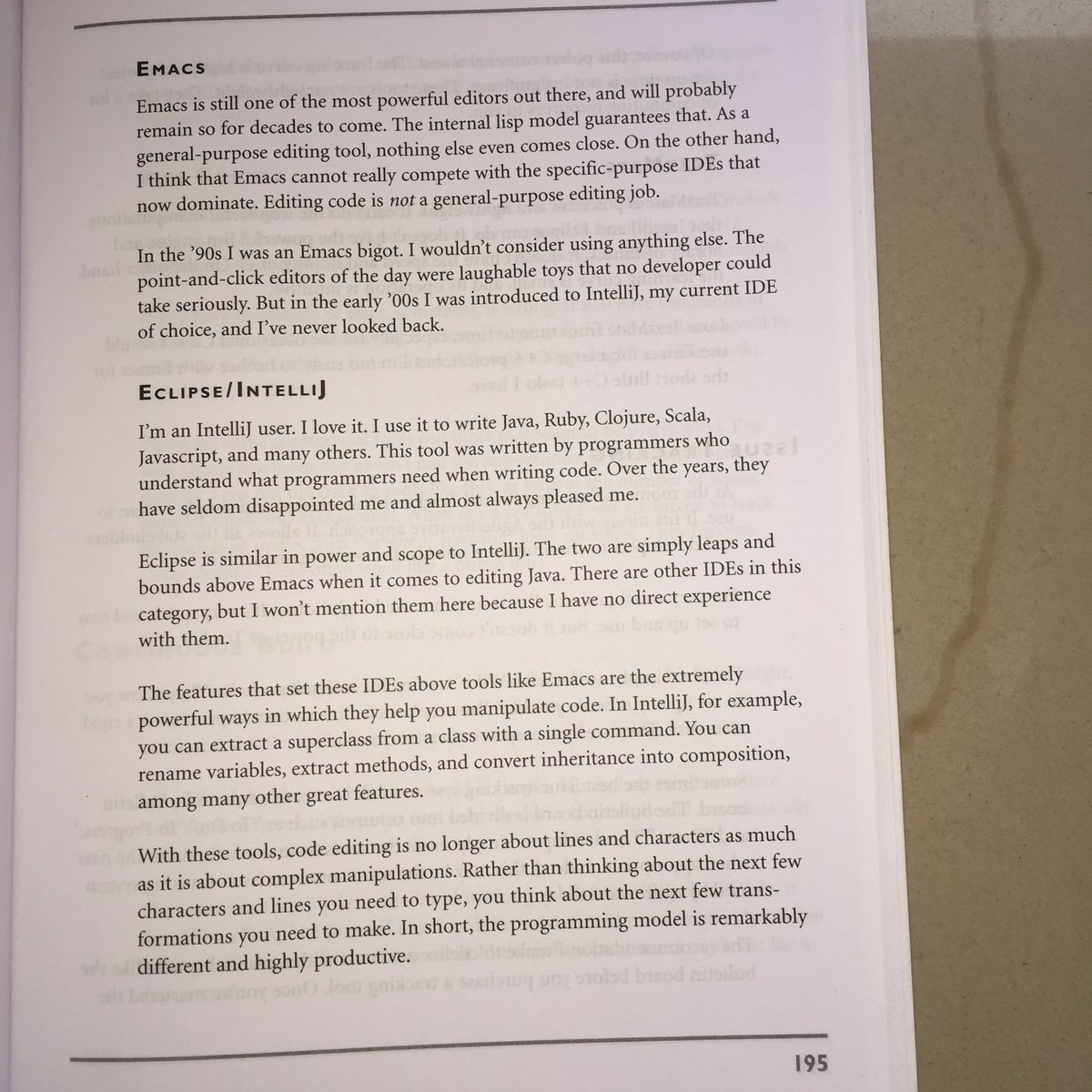 sridharrajs's tweet image. Uncle bob on vi, emacs, eclipse/IntelliJ #tooling #thecleancoder