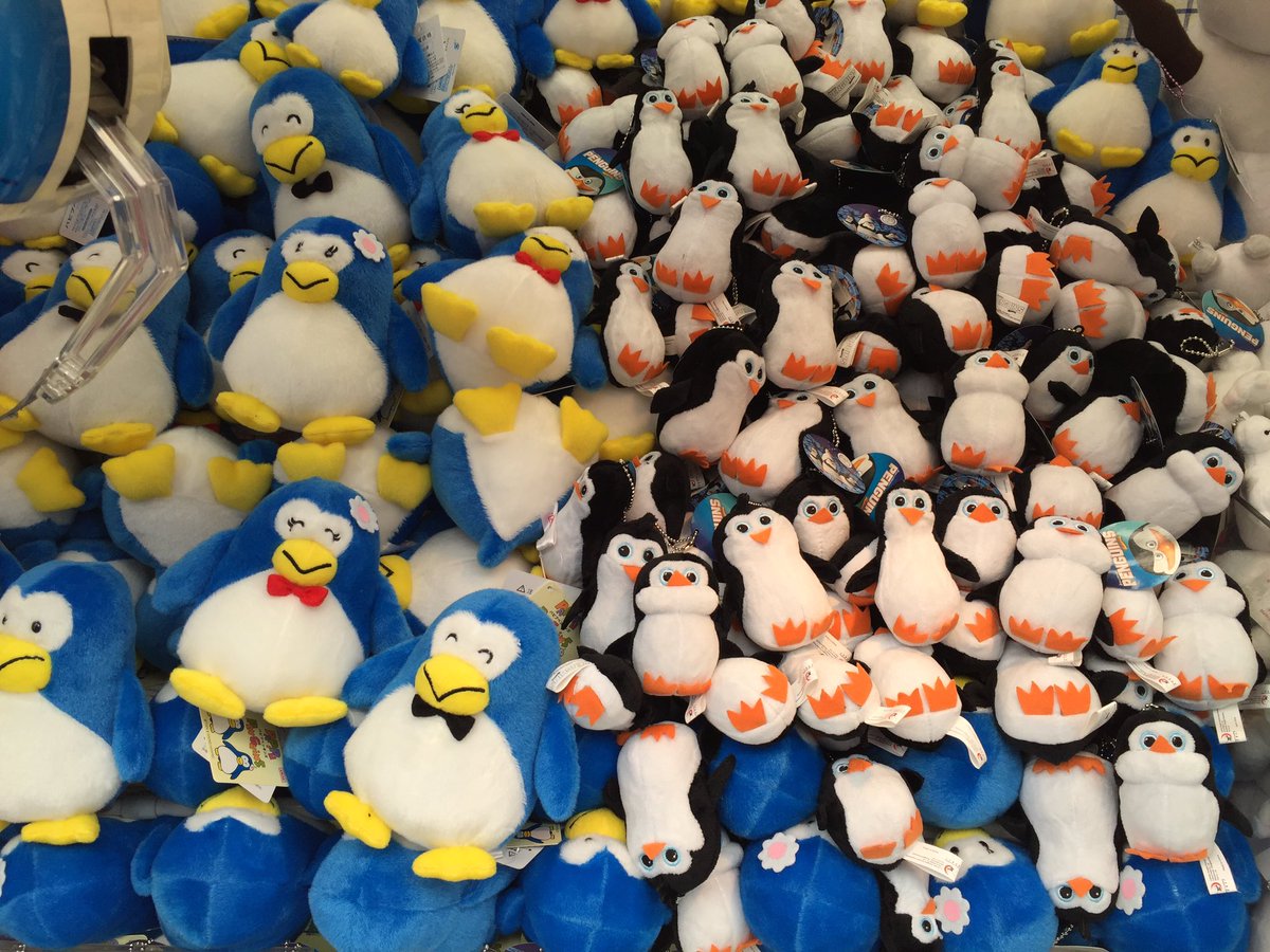 ゲームグース武蔵小山店 ペンギンズ マスコット入荷しました パピプペンギンズと並べて ペンギンづくしです Penguins パピプペンギンズ