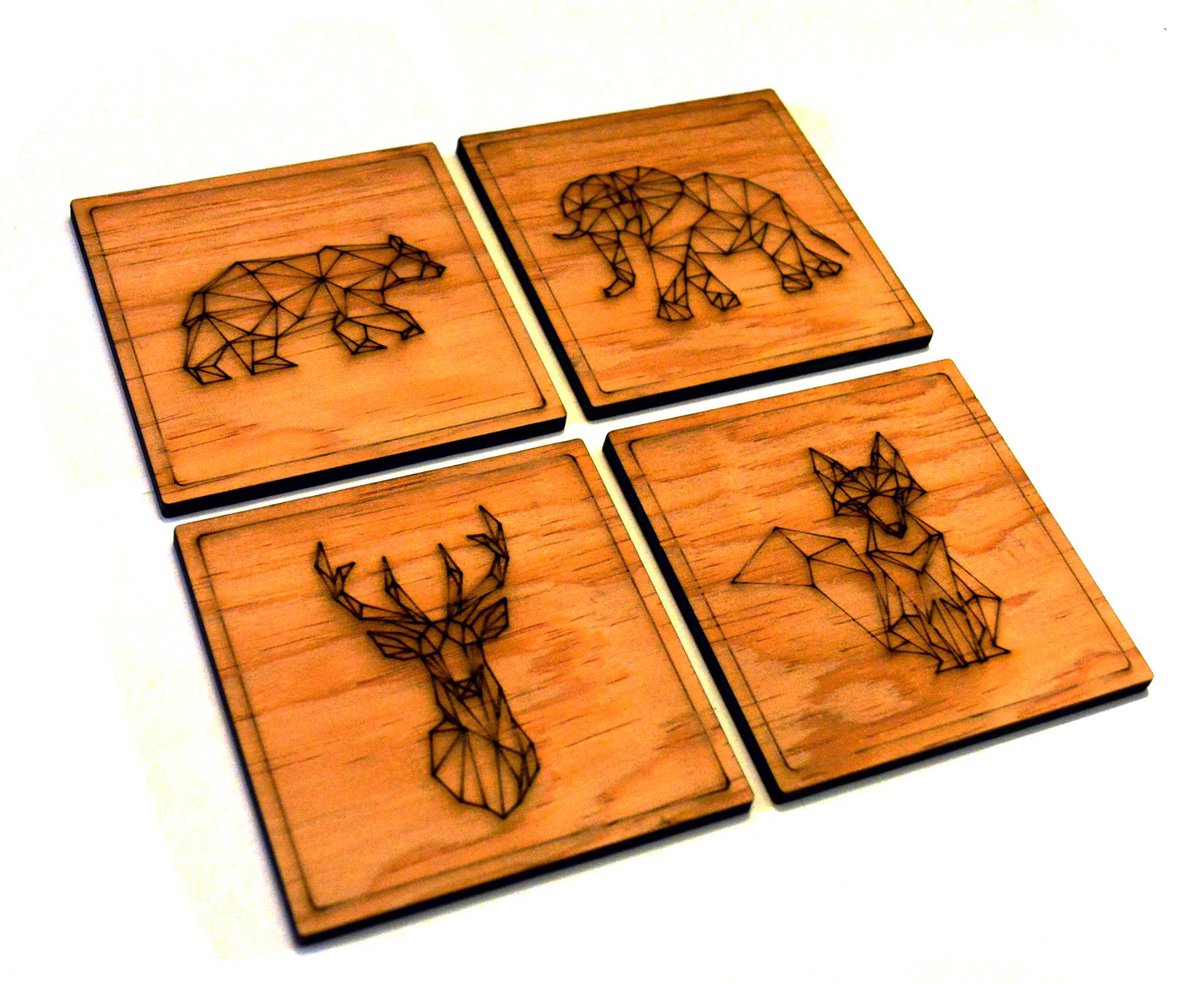 PuntoyLaser's tweet photo. Set de 4 #portavasos de madera hechos en #corteláser #coasters #diseño #ideas https://t.co/R6uK1uD29f