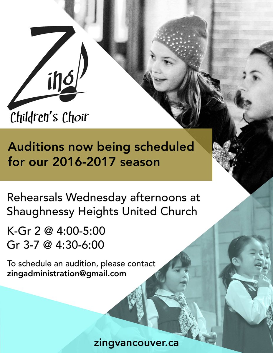 Love to Sing? Join Zing! Auditions  for 2016/2017 are now being scheduled! Contact zingadminstration@gmail.com