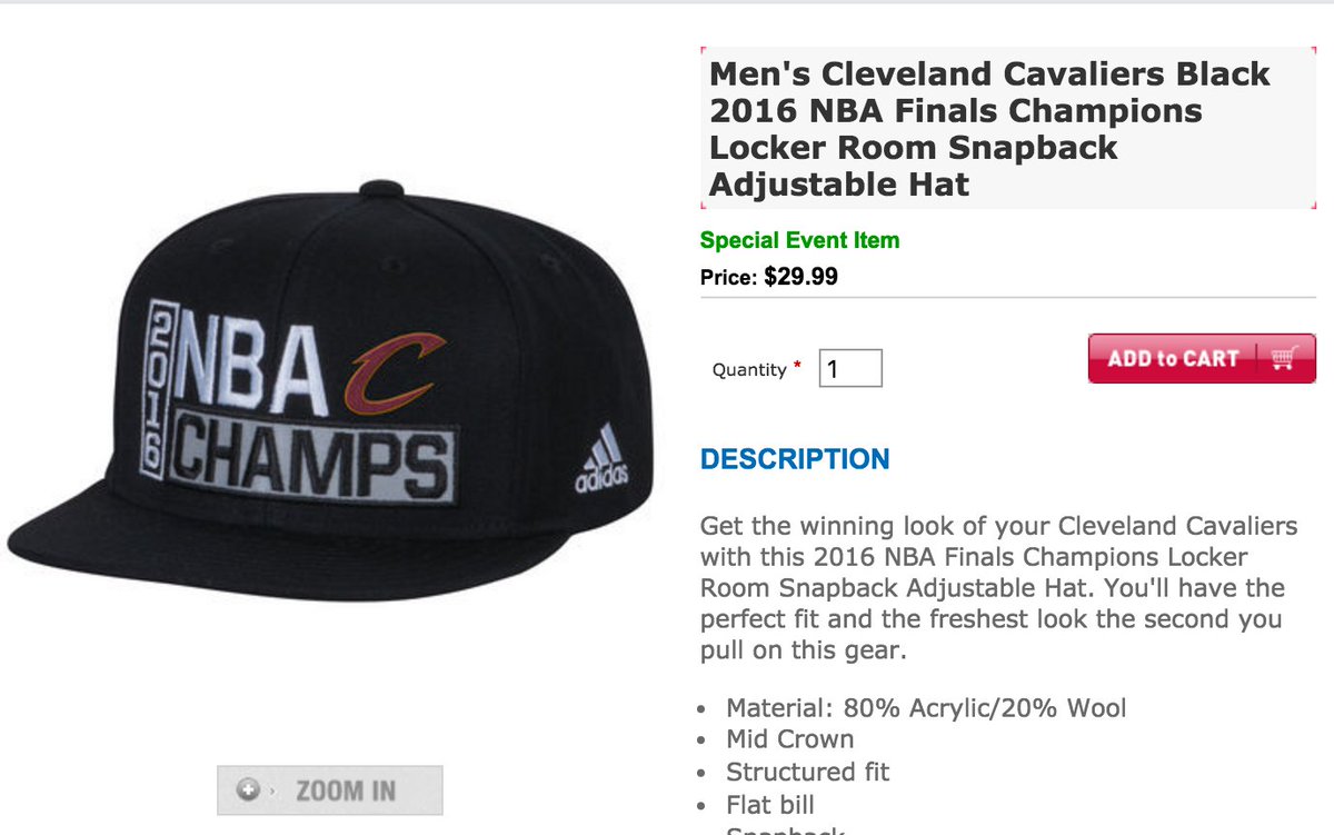 nba cavs champs hat