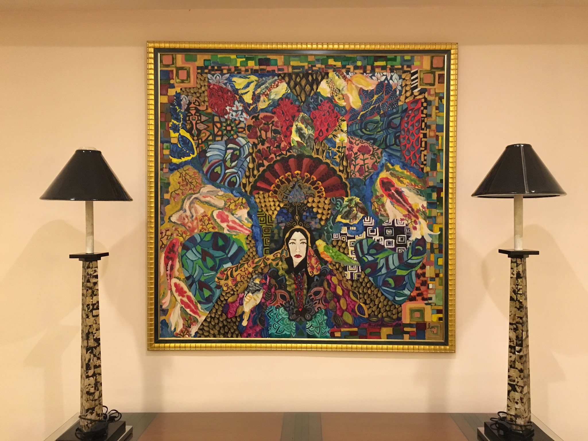 Saleema Refran on X: One of the paintings inside the QC Exec House is by  Kapuso Star Heart Evangelista.  / X