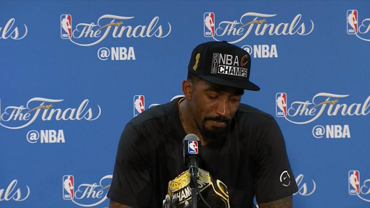 "Everything I do is for my parents and for my family." -J.R. Smith emotional after championship win.