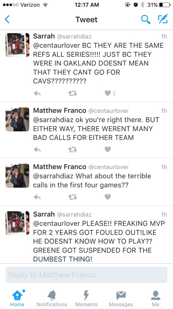marbles_97's tweet photo. If you haven't seen these rants yet, then you need to go check them out😂😂 #CavsVsWarriors https://t.co/3yWfqejEjN
