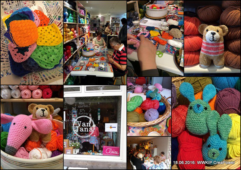 Gezellig samen haken voor het goede doel bij VanJans <a href="/hartendekens/">Hartendekens</a> <a href="/Regenboogboom/">Regenboogboom</a>, heerlijk die #Creapower!