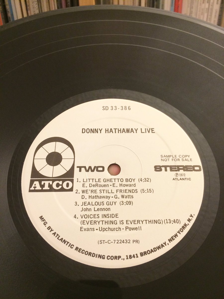 Observations Of Deviance Antifascist Np Donny Hathaway Live Atco 1972 Promo Vinyl One Of The All Time Great Live Lps
