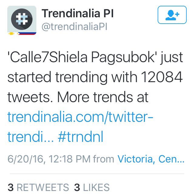 iamEulaValdez's tweet photo. and trending NATIONWIDE!😊

t'was a Pagsubok indeed but we did it! Thank you all!❤️

Calle7Shiela Pagsubok https://t.co/3FJyTgdr7c