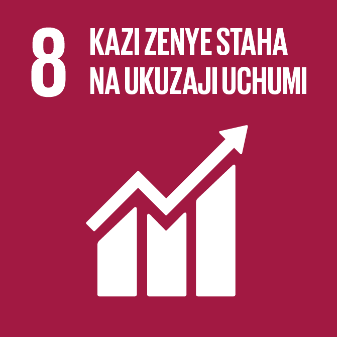UnitedNationsTZ's tweet photo. LENGO 8: KUBORESHA NA KUKUZA UCHUMI ENDELEVU, WENYE KUTOA AJIRA NA KAZI ZENYE STAHA KWA WOTE. #MalengoYaDunia #Goal8 https://t.co/w0N32X5EFK
