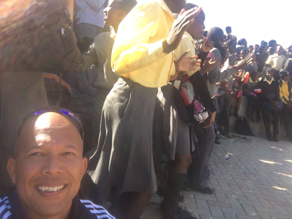 jerome_k_damon's tweet photo. On #COSAFA duty encouraging learners of Hage Geingob High School in Namibia to live their dreams #COSAFACUP2016 https://t.co/qUeu9Cc0Gi