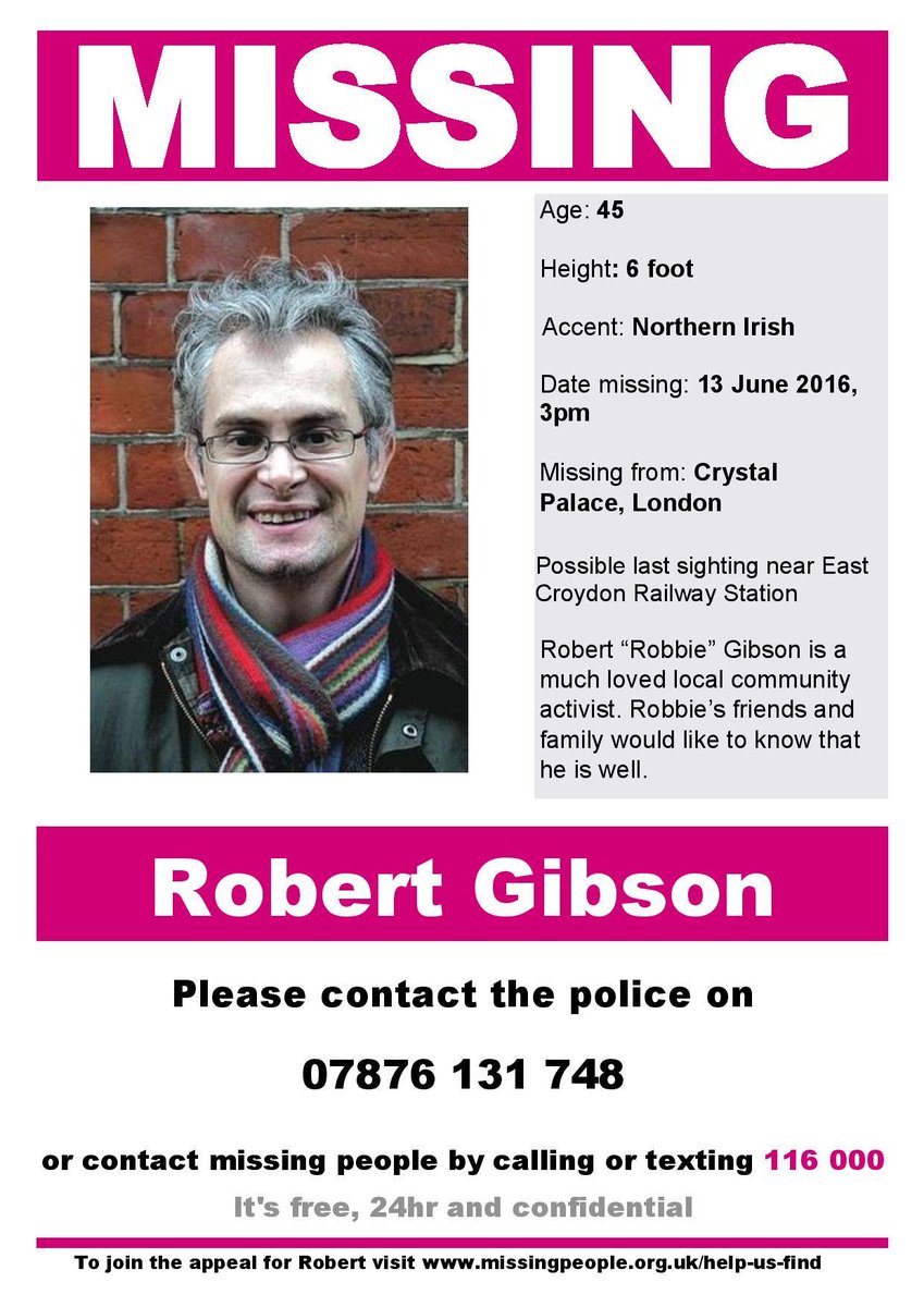 chris__shepherd's tweet image. Just a reminder that&apos;s its a week since we saw our friend Robert Gibson. Keep your eyes peeled. #FindRobbie
