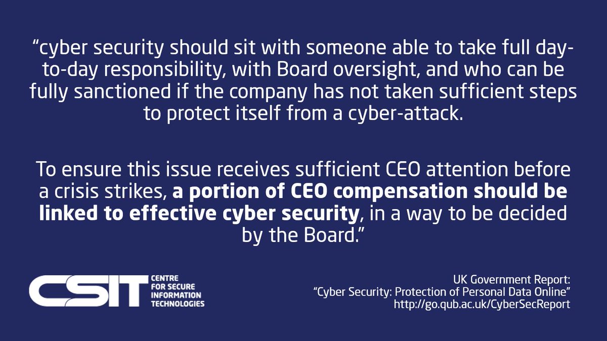 CSIT_QUB's tweet photo. Strong stuff from new UK Government Cyber Security Report published today   https://t.co/iQkrLnrF1L https://t.co/ISk2AkH6BL