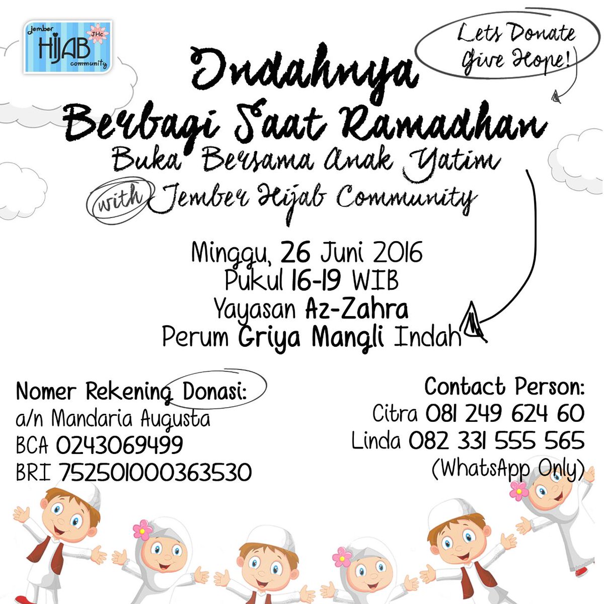 Assalamualaikum selamat siang...ini agenda kita dibulan ramadhan, yukkk gabungan bareng kita