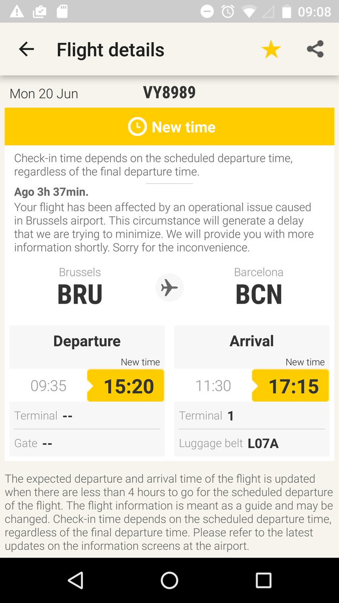 rochiog's tweet photo. @vueling_reclama @vueling @VuelingClients "oh! Didn't you know your flight has been delayed 6 f...ing hours?"!!! https://t.co/NoheaqKr4o