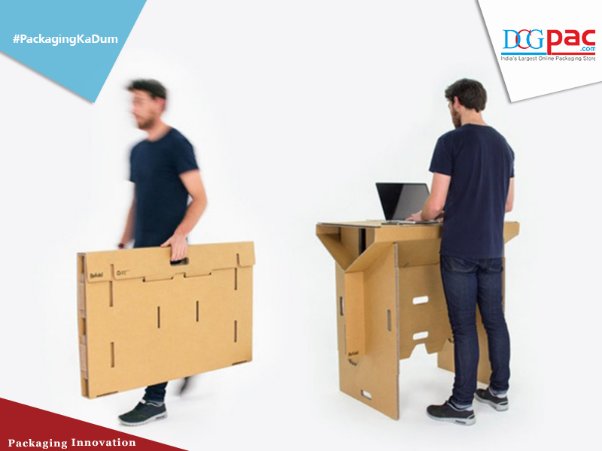 DCGPac's tweet photo. #Packaging #Innovation: #Refolding Standing #CardboardDesk
#Packagingworld #Retail #Amazing https://t.co/feB9SAD6E4