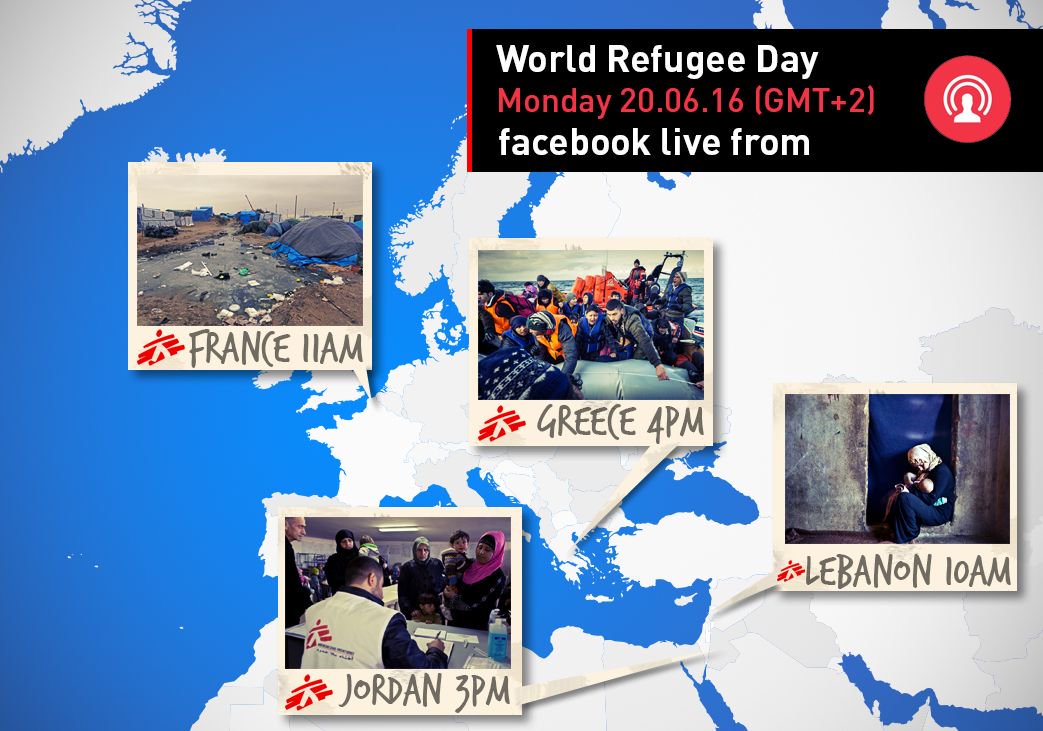 MSF's tweet photo. #WorldRefugeeDay: Follow today's Facebook live streaming from our projects #LastRefugeeDay https://t.co/RQeWK8vvYW https://t.co/iq9UKpTaSz