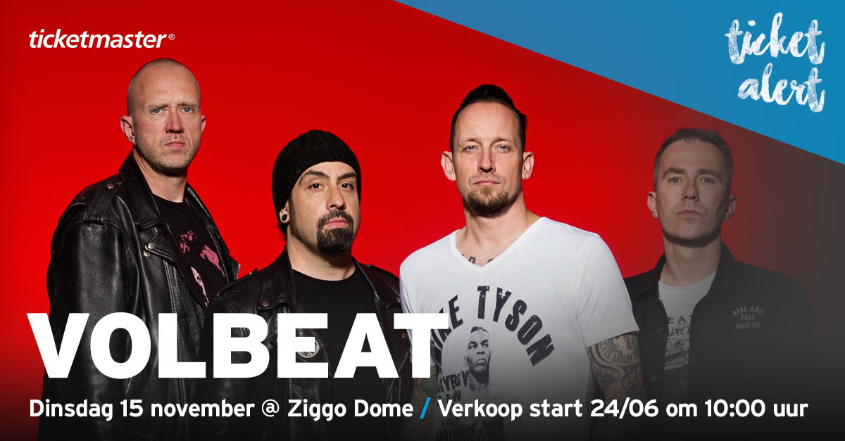Ticketmaster_NL's tweet photo. #tmNew @VOLBEAT / 15-11-2016 / @ZiggoDome / VVK: 24-6 om 10:00 via https://t.co/qTKRQVeevb https://t.co/2GLszy1W2W