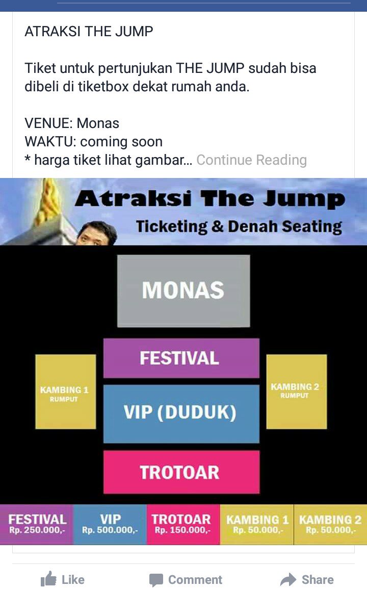 Bang tiketnya udah banyak yg jual duluan nih. Jadi atraksi sirkus loncat monasnya ? <a href="/habiburokhman/">HabiburokhmanJktTimur</a>  #habiburokhman