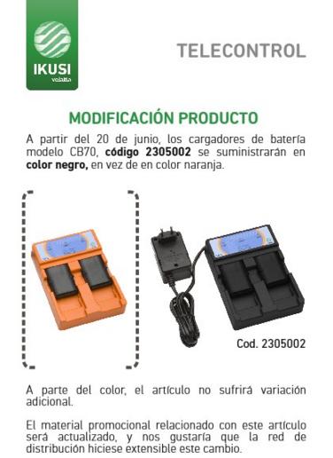 Un pequeño cambio de look en los cargadores CB70 #IKUSI #CB70