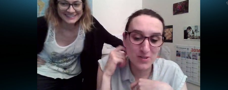 L'équipe de production en pleine réunion Skype!
