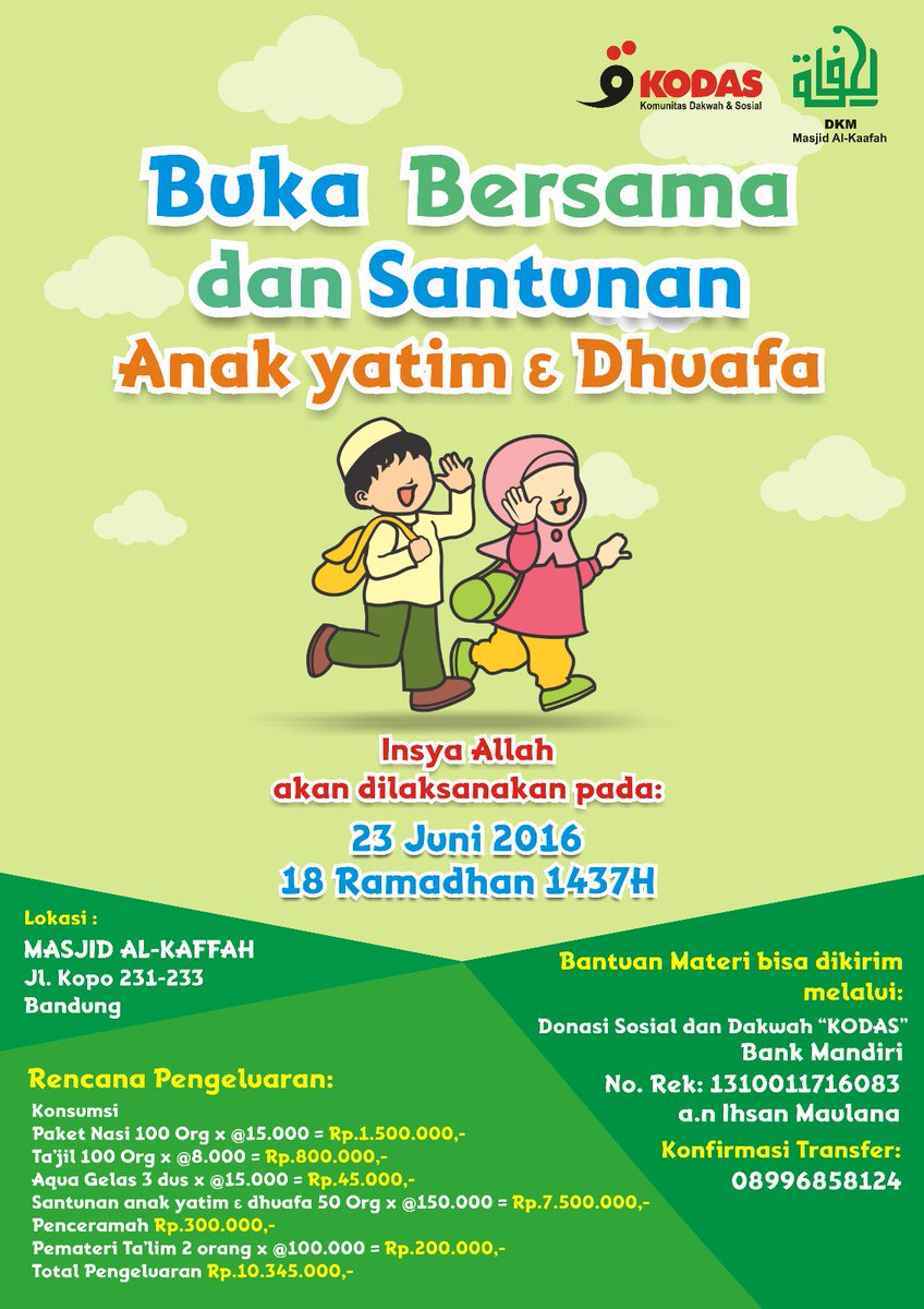 Masih dibuka donasinya looh ~ yuuk beramal 😊😊