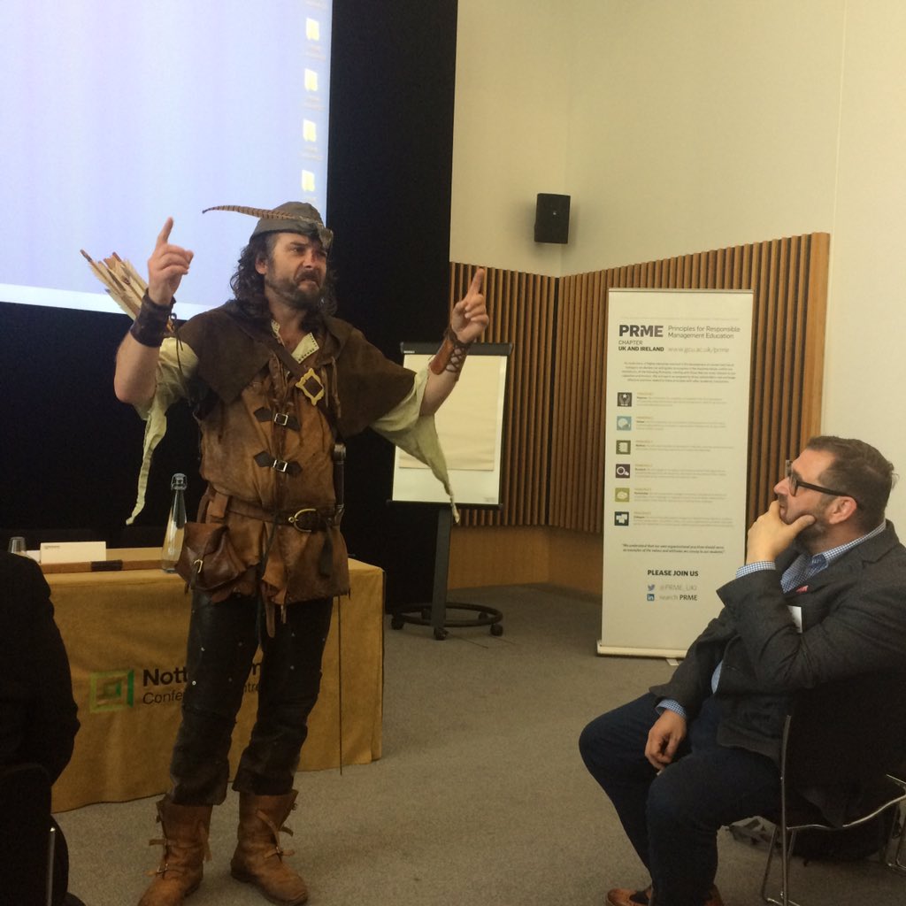 He is alive! Robin Hood opens #PRMENOTTZ16! <a href="/PRMESecretariat/">PRME Secretariat</a> <a href="/PRME_UKI/">PRME UK & Ireland</a>