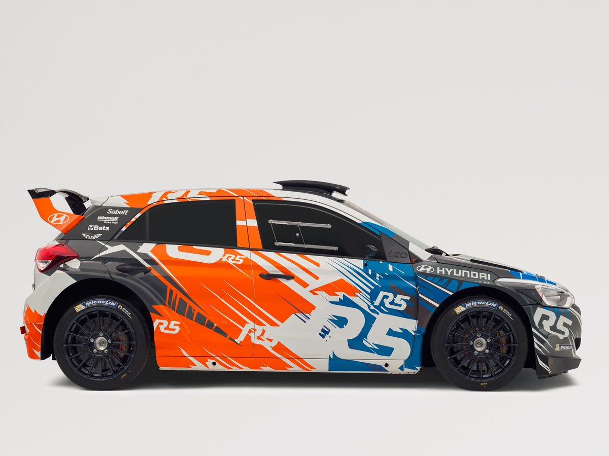 HMSGOfficial's tweet photo. Here it is! The New Generation i20 R5, looking good ready for its first public outing at the @YpresRally #HyundaiR5 https://t.co/Z1hVbbKuGK