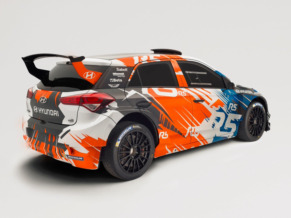HMSGOfficial's tweet photo. Here it is! The New Generation i20 R5, looking good ready for its first public outing at the @YpresRally #HyundaiR5 https://t.co/Z1hVbbKuGK