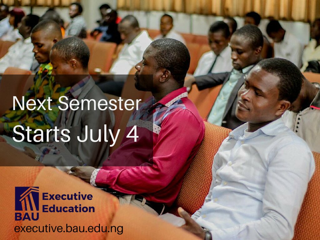 BAUExecutive's tweet image. One more week to apply for the July Semester - executive.bau.edu.ng/apply for as little as N20,000 per program.