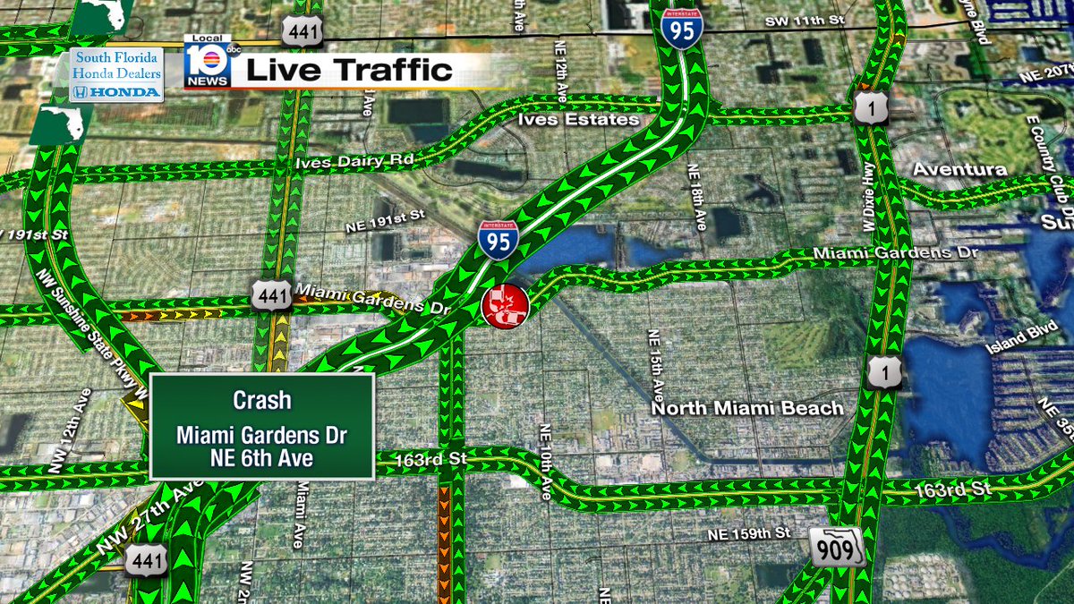 Crash on Miami Gardens Dr & NE 6th Ave #TRAFFIC #MIAMI https://t.co/AypuW875Q5