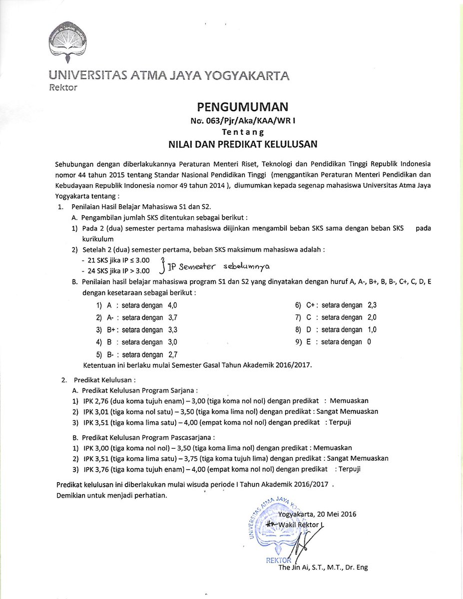 kuliah_ftiuajy's tweet photo. INFO : Nilai dan Predikat Kelulusan https://t.co/KEu0V600AB