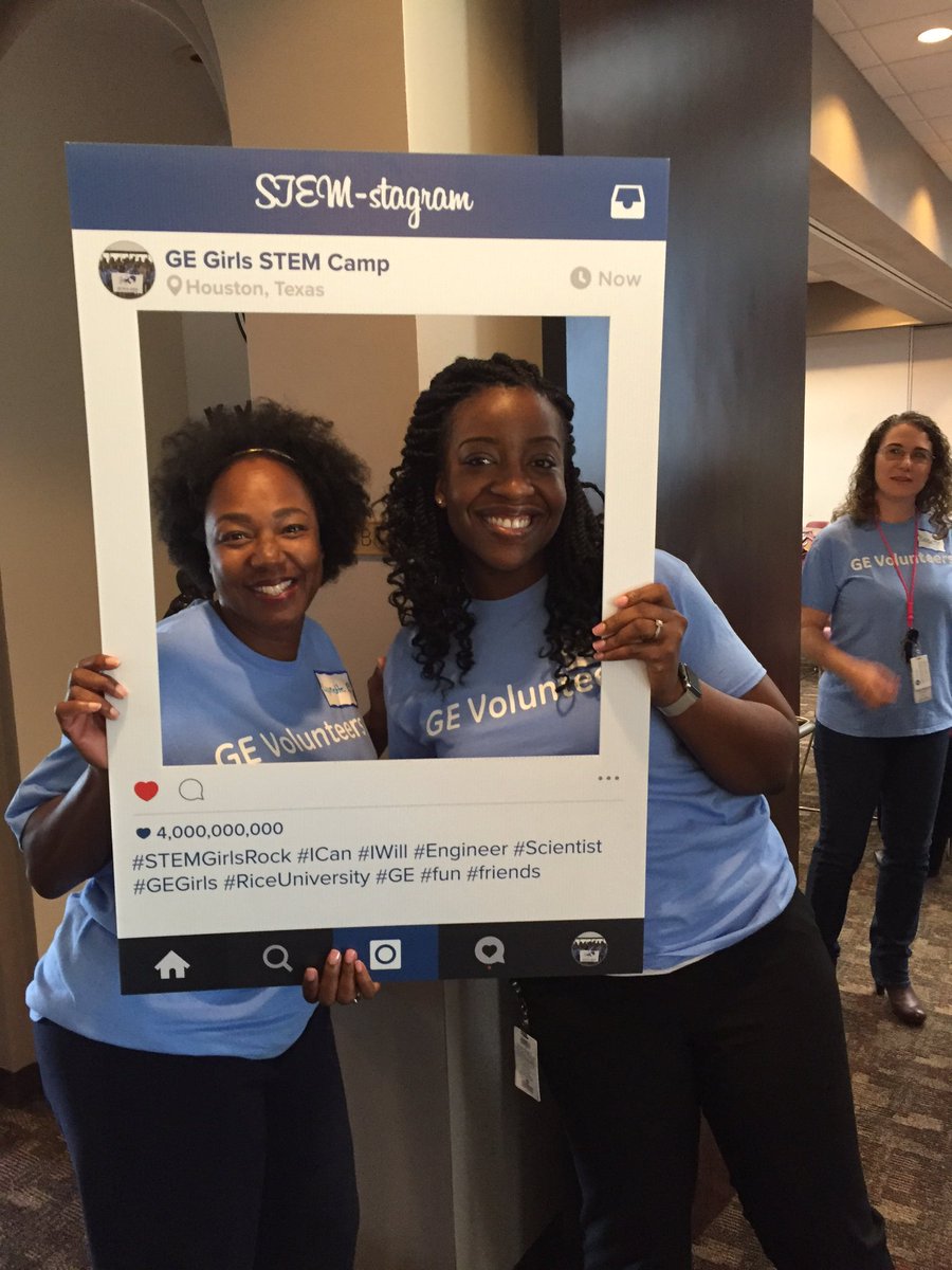 pinkladybug78's tweet photo. Lynette and Ijeoma....say cheese 😀😀 @ge_oilandgas #GEGirlsDay https://t.co/5AEFAfEBFY