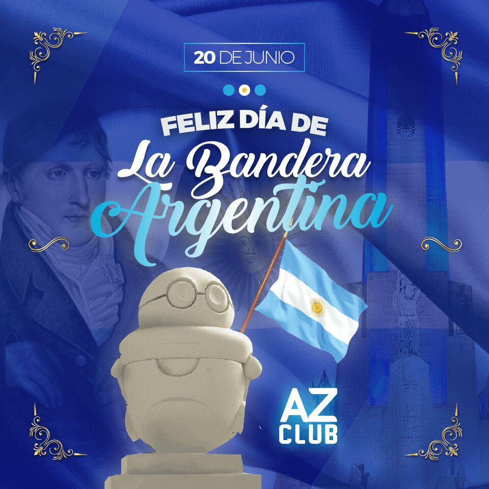 AZClubApp's tweet photo. #BuenLunes hoy no es un #Feriado más ! Feliz #DiaDeLaBandera a nuestra  #CelesteYBlanca #Rosario #Funes #Yasosparte https://t.co/o44StvWUyx