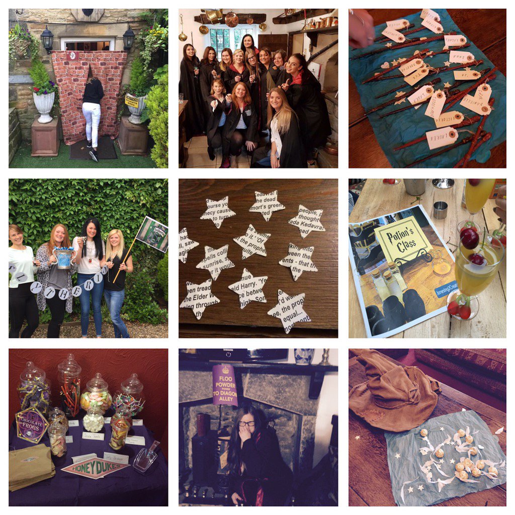 KirstyWN's tweet photo. @jk_rowling thought you'd like to see some pics of my Harry Potter hen weekend my amazing bridesmaids threw for me https://t.co/UB5SkzTHkB