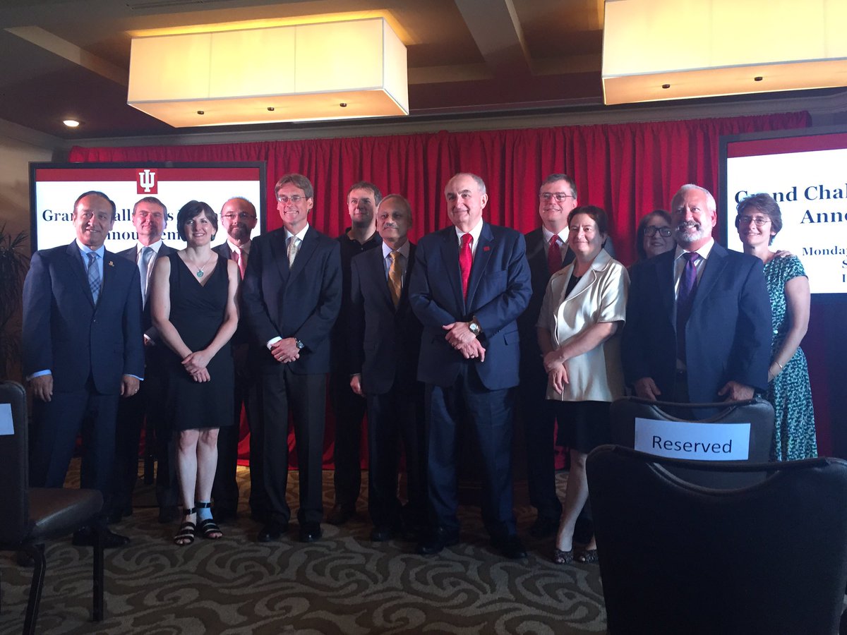 IndianaUniv's tweet image. That's a wrap on the #IUGrandChallenges announcement. Congrats to @iumedschool's Dr. Anantha Shekhar and team!