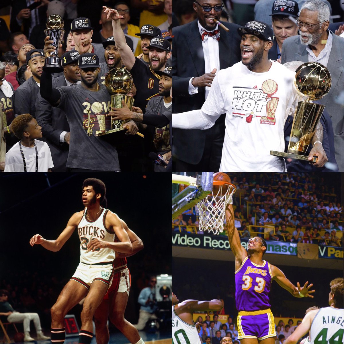 LeBron James joins Kareem Abdul-Jabbar as the only players in NBA history to win Finals MVP with multiple teams.