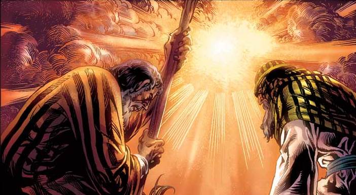 ComicBookBible's tweet photo. Then the LORD said to Moses, "See, I have made you like God to Pharaoh, and your brother Aaron...Exodus 7:1 #comics https://t.co/NlVjqXTfAd