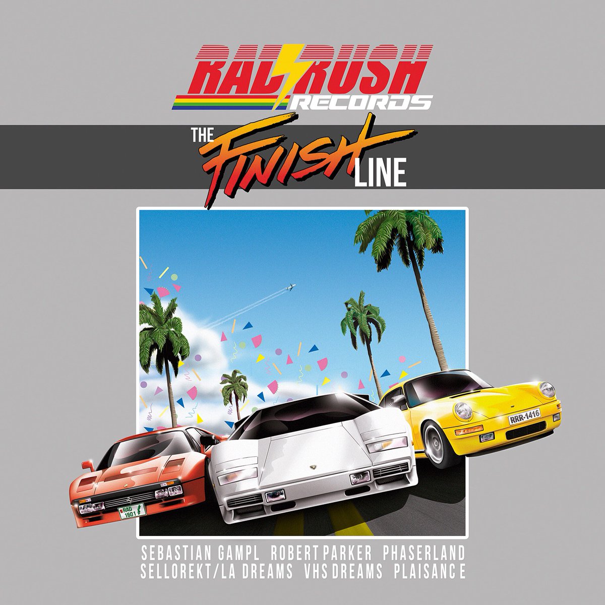 "The Finish Line" vinyl no.1 cover artwork. RAD!!

#synthwave #retrowave #outrun #vinyl #80s #1980s