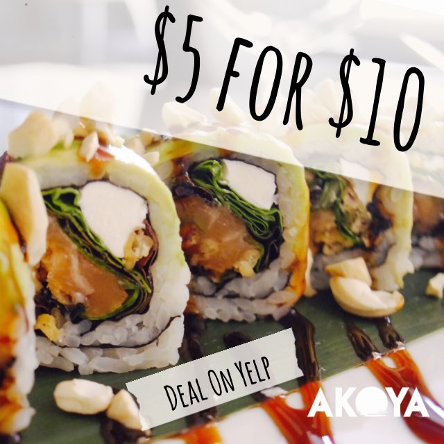 $5 for $10 on <a href="/Yelp/">Yelp</a> perfect for a quick lunch in the <a href="/CityofMiami/">City of Miami</a> <a href="/MiamiHeraldFood/">Miami Herald Food</a> <a href="/NewTimesFood/">Miami New Times Food</a> #sushi #MiamiDade