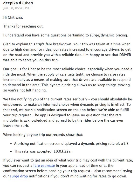 chitrang_j's tweet photo. @Uber_India Frustrating replies I received for a ride reported 2 days ago. Complete failure to understand the issue. https://t.co/rK0V7508Q6