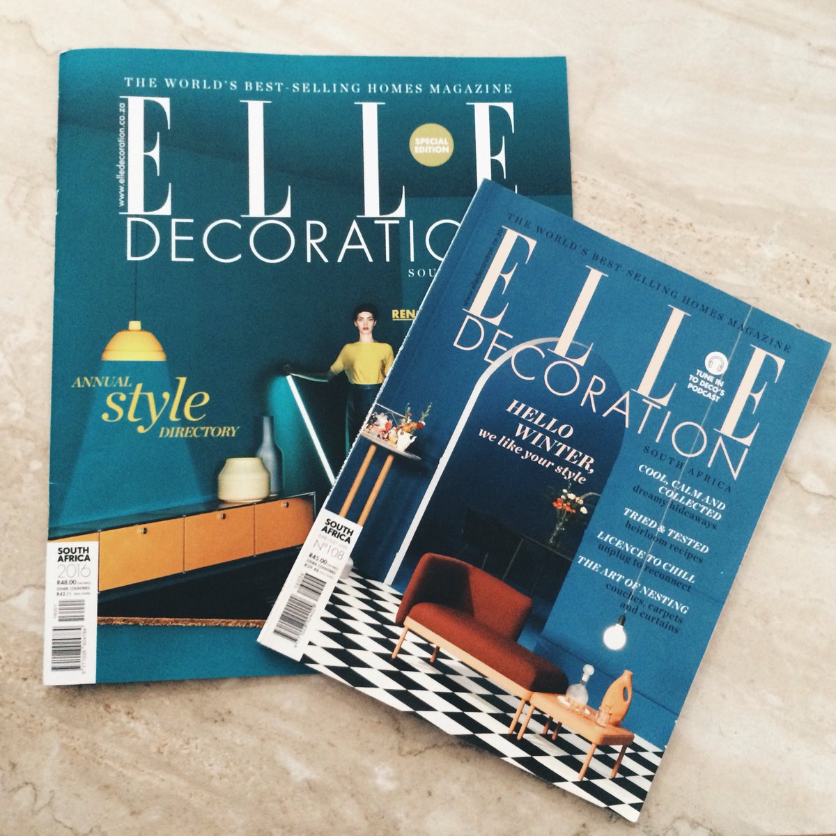 ELLE_Deco's tweet photo. Seeing double?! Our annual #StyleDirectory is on shelf now alongside our #WinterIssue: https://t.co/WXT8hD2WC3 https://t.co/O8lwTVWVBt