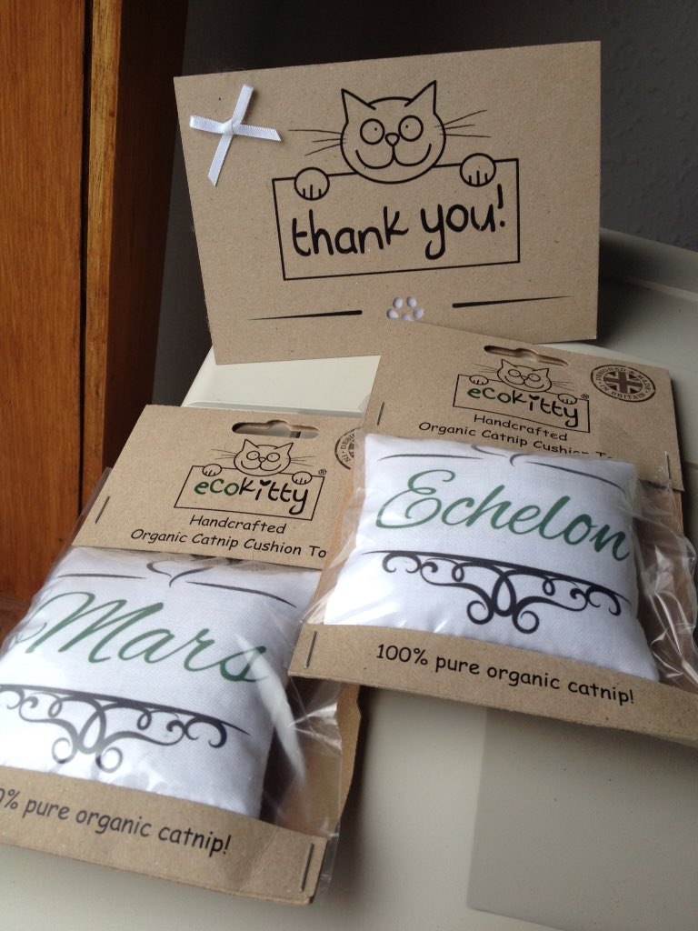 Cat_MarsEchelon's tweet photo. Thanks Ellie &amp; all @EcoKittyUK they arrived today &amp; so beautifully presented it was almost a shame to open them 😻 https://t.co/mUmsMuHNFh