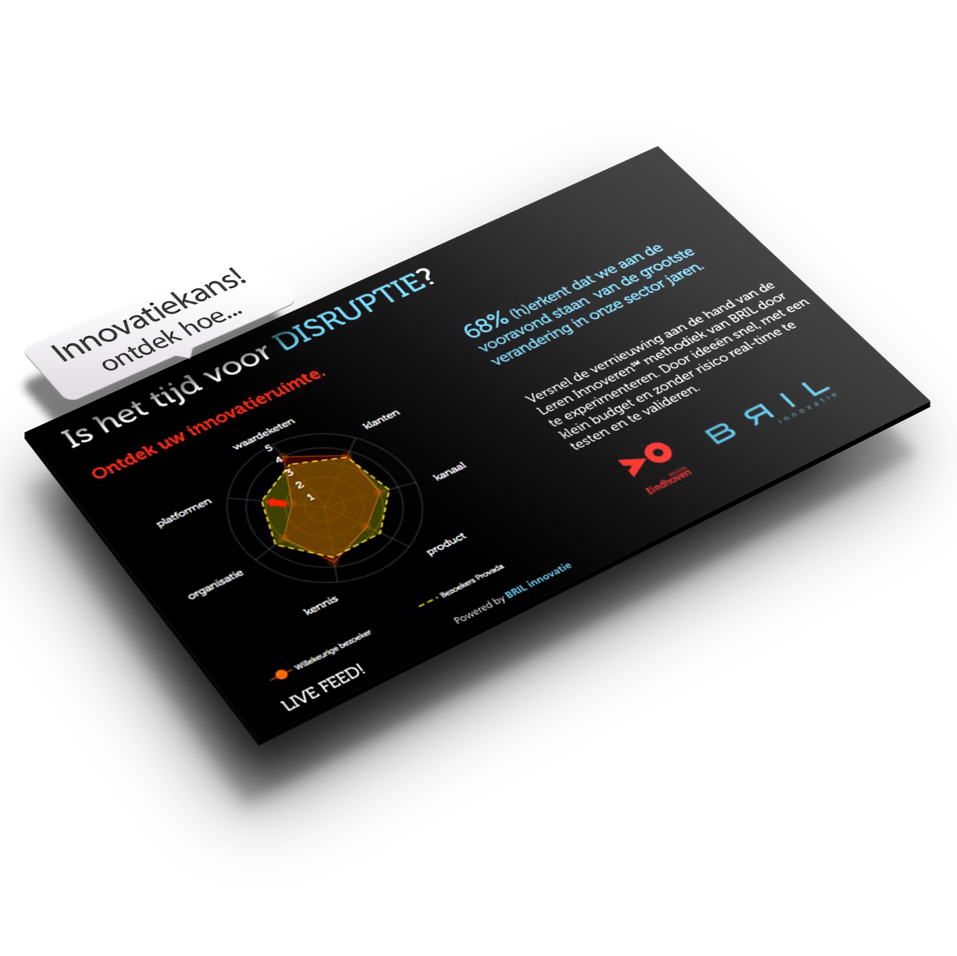 Ontdek nu waar je innovatiekansen liggen! Doe de scan van <a href="/BRILinnovation/">Bril Innovatie</a>
portal.launchyourbusiness.nl/News/Ontdek-wa…