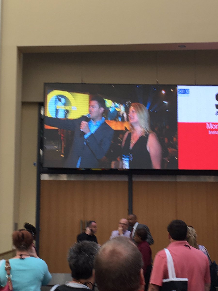 greg_hawks's tweet photo. Rebecca!!! You made it on the big screen!! @BrileyRebecca and you scored coffee! #StartOutRight https://t.co/V8jfbrEepG