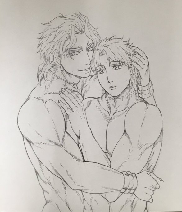 退廃的DIOジョナ…
たぶん視線の先はジョースター家…
なんかこう…DIOの手に堕ちたジョナサンが自我のない表情してるの…好きなんです… 