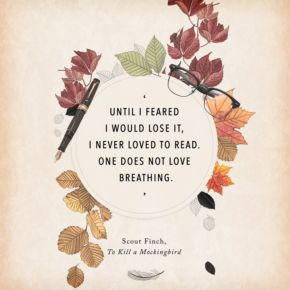 PenguinUKBooks's tweet photo. Starting the week with a wonderful quote #onreading from Harper Lee. https://t.co/d8csVq619y

#MondayMotivation https://t.co/E7BAhnqygK