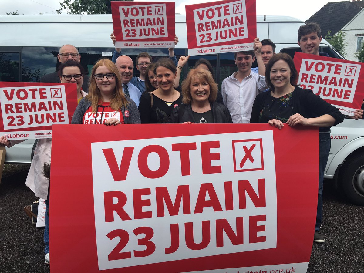 LabIn4EMids's tweet photo. The #LabourInForBritain team led by @GlenisWillmott is hitting the road on the #VoteRemain campaign today. Join in! https://t.co/2gtDk8GoI4