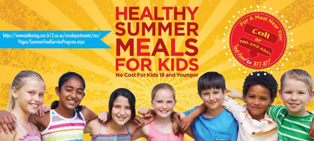 CMSnutrition's tweet photo. CMS has Healthy Summer Meals 4 Kids - No cost 4 kids 18 &amp; younger!
@CharMeckSchools @NoKidHungryNC @USDANutrition https://t.co/GBAO0tlZ1c